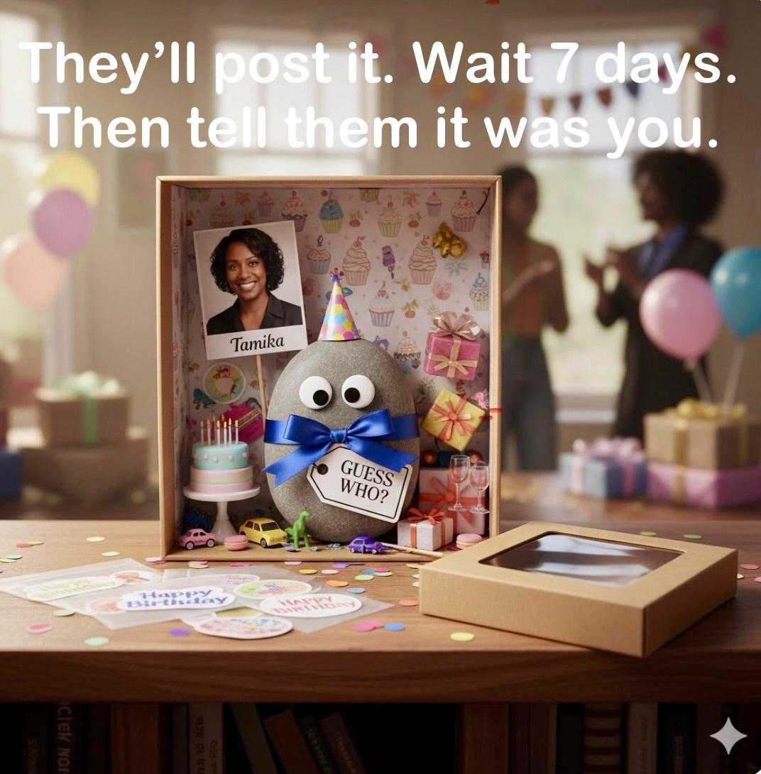 RockDrop SPARK: Viral Mystery Gag Gift Box | Personalized Birthday Diorama Kit