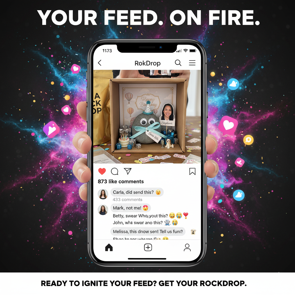 RockDrop REVEAL: Premium Viral Gag Gift Box | The Ultimate Social Strategy Kit