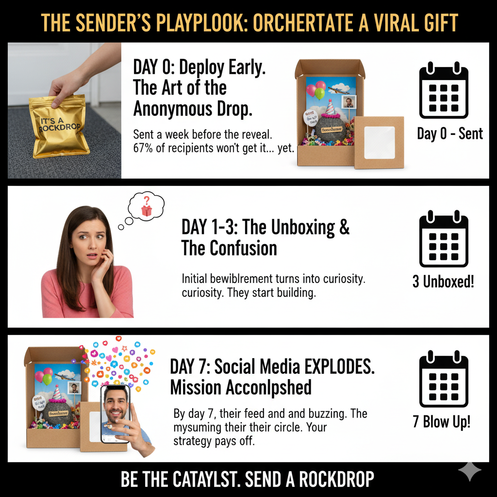 RockDrop REVEAL: Premium Viral Gag Gift Box | The Ultimate Social Strategy Kit